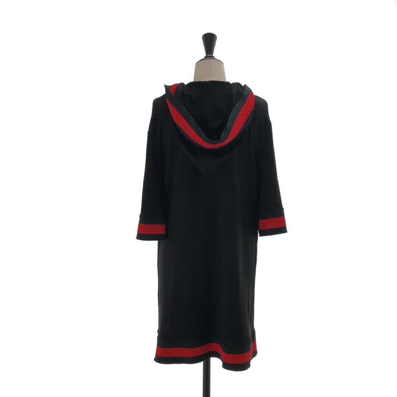 GUCCI / グッチ | レーヨン シェリーライン ハーフスリーブ フーデッドワンピース | M | レディース