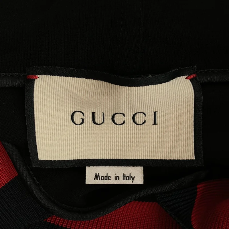 GUCCI / グッチ | レーヨン シェリーライン ハーフスリーブ フーデッドワンピース | M | レディース