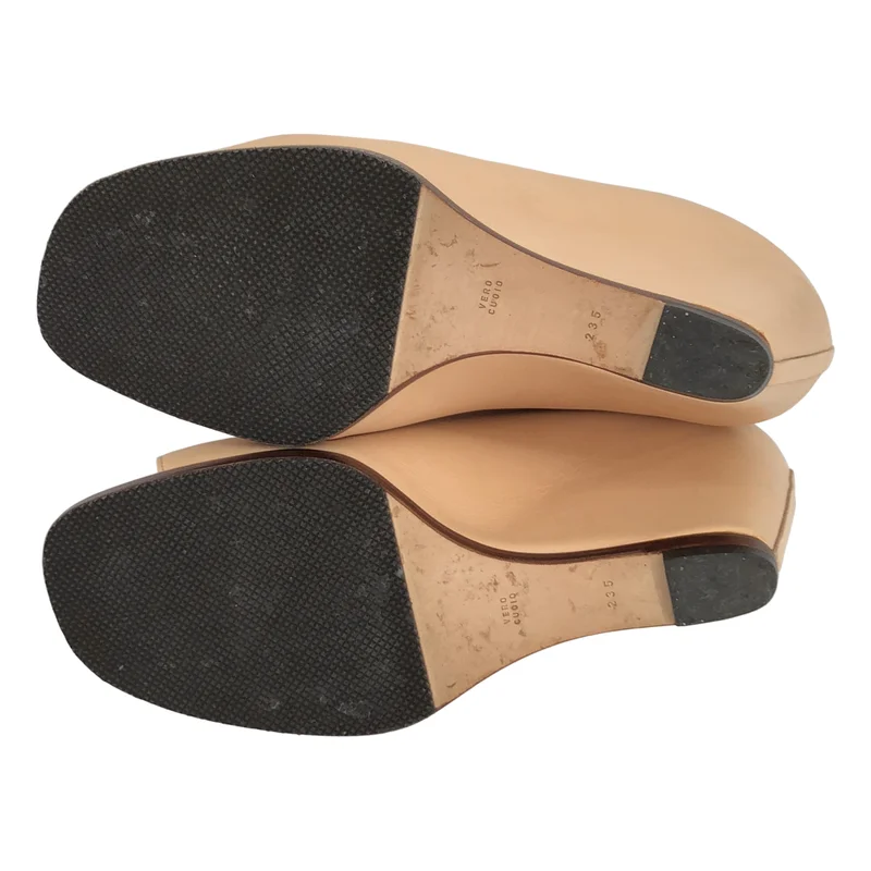 HYKE / ハイク | 2021SS | × BEAUTIFUL SHOES / レザー ウェッジソール ミュールサンダル | 23.5 | レディース