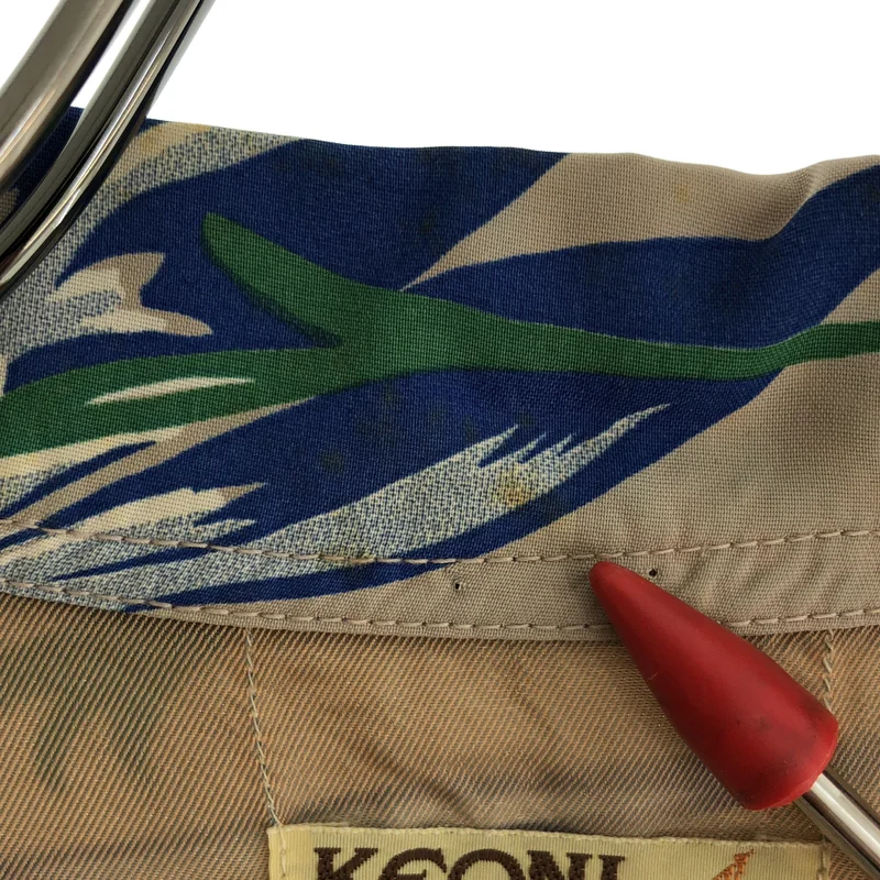 KEONI OF HAWAII SUN SURF / ケオニオブハワイサンサーフ | 総柄 レーヨン アロハシャツ | L | メンズ