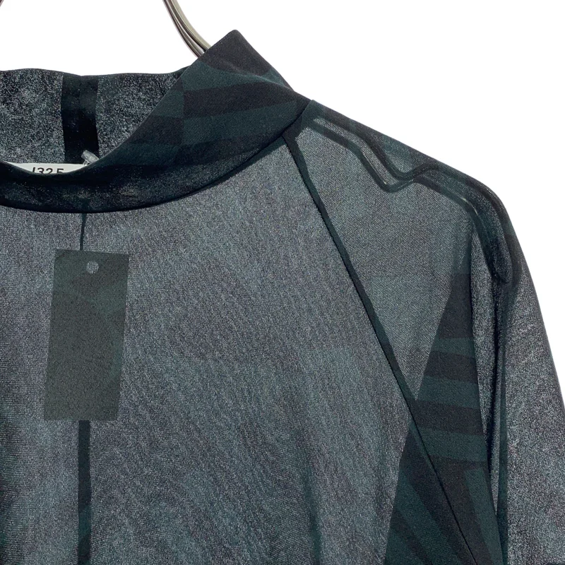 132 5. ISSEY MIYAKE / 1325.イッセイミヤケ | ボーダー シアー ハイネック カットソー | 2 | レディース