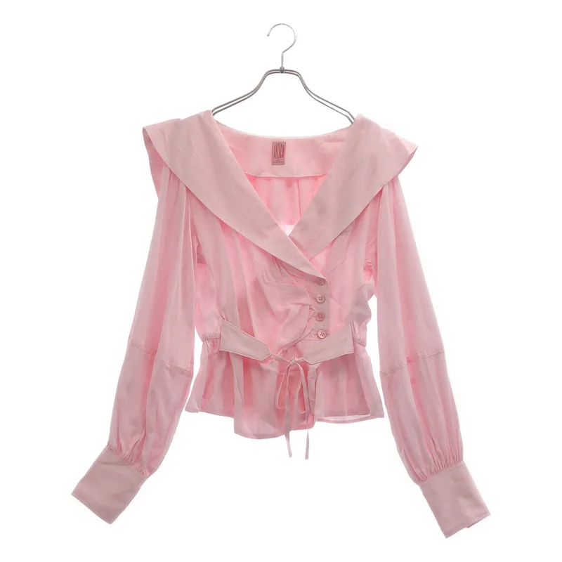 FETICO / フェティコ | Rosejaquard stripsailor collar blouse シャツ | 38 | レディース
