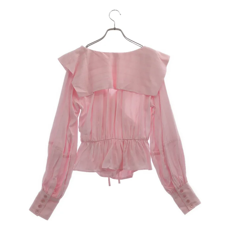FETICO / フェティコ | Rosejaquard stripsailor collar blouse シャツ | 38 | レディース
