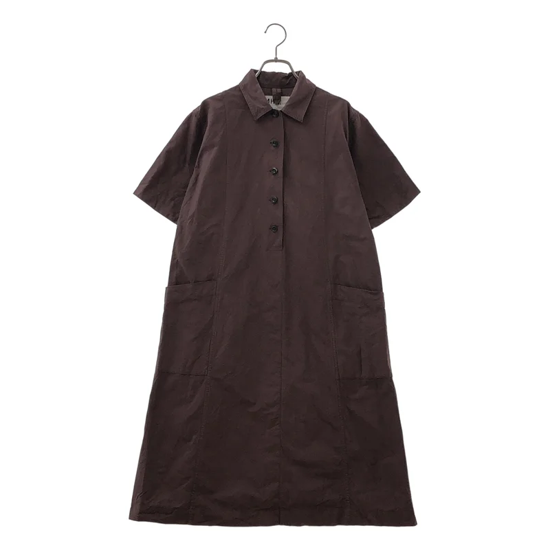 MHL. / エムエイチエルマーガレットハウエル | ハイカウントコットン 半袖ワンピース 595-0157500 | 1 | レディース