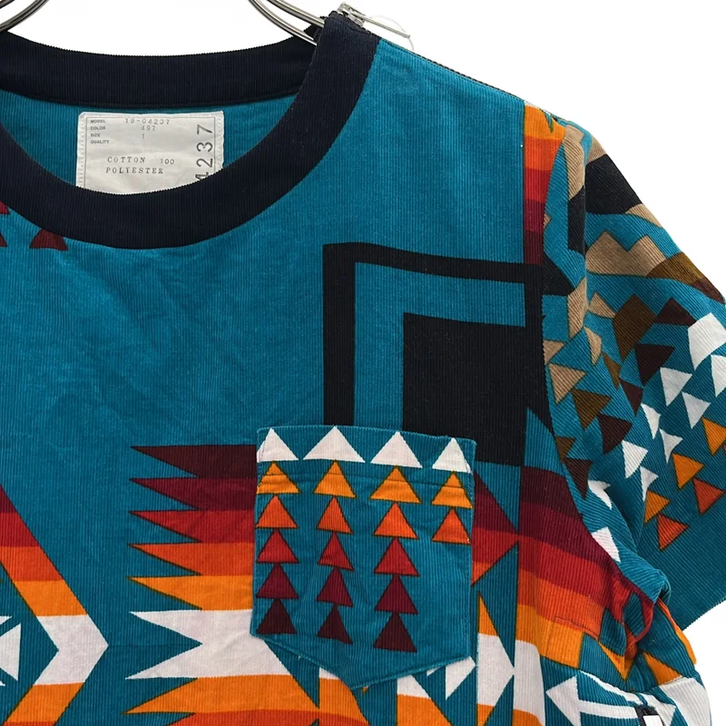 sacai / サカイ | × pendleton コーデュロイ ポケットサイドジッププリーツ トップス | 1 | レディース