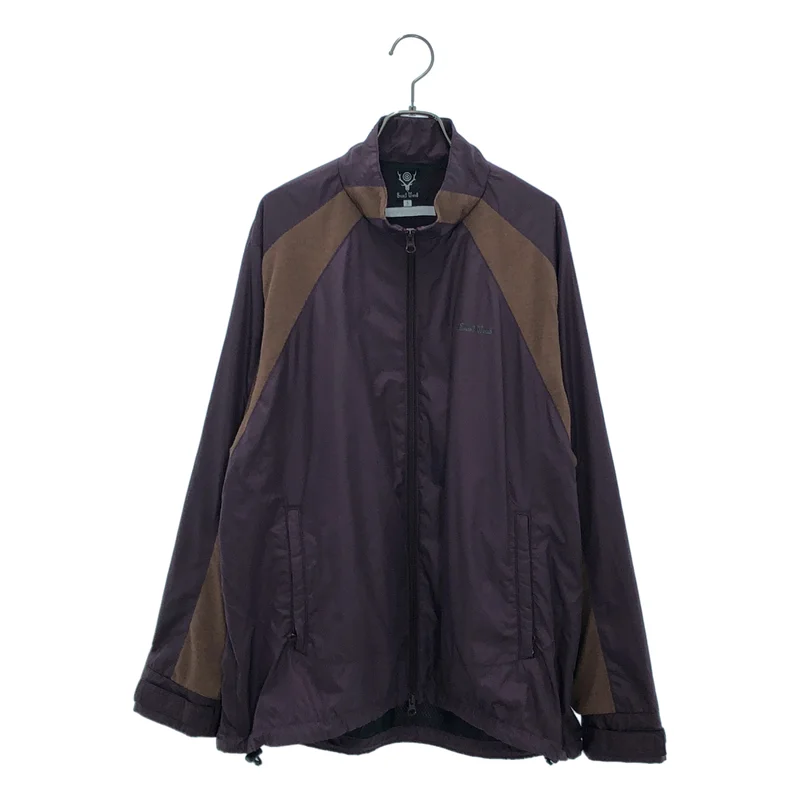 【美品】  South2West8 S2W8 / サウスツーウエストエイト | ×AFFXWRKS / 異素材切替 ロゴプリント トラックジャケット | S | パープル/ブラウン | メンズ South2West8 S2W8 / サウスツーウエストエイト | ×AFFXWRKS / 異素材