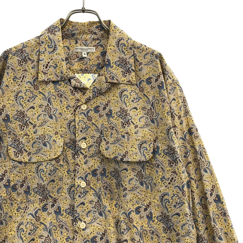 Engineered Garments / エンジニアドガーメンツ | Classic Shirt  Cotton paisley / 総柄 オーバーシルエット オープンカラー シャツ | S | メンズ