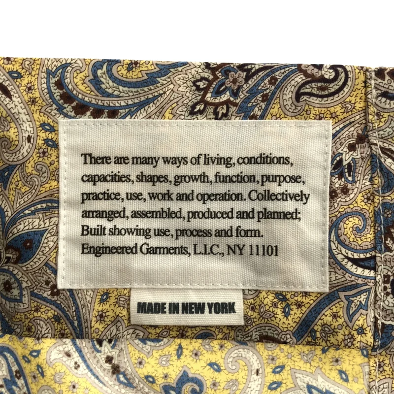Engineered Garments / エンジニアドガーメンツ | Classic Shirt  Cotton paisley / 総柄 オーバーシルエット オープンカラー シャツ | S | メンズ