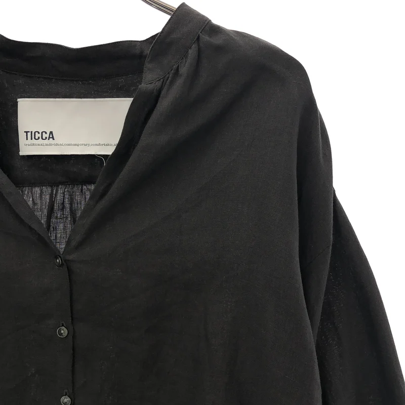TICCA / ティッカ | リネンギャザーブラウスジャケット | F | レディース