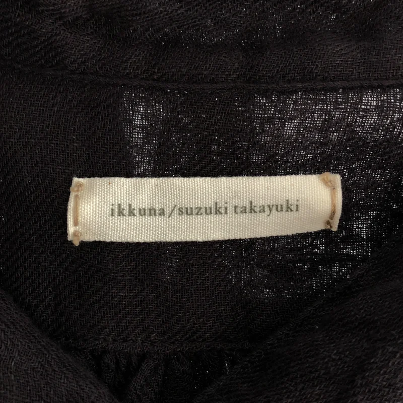 IKKUNA / イクナ | リネン バックギャザー オープンカラー 半袖シャツ | 1 | レディース