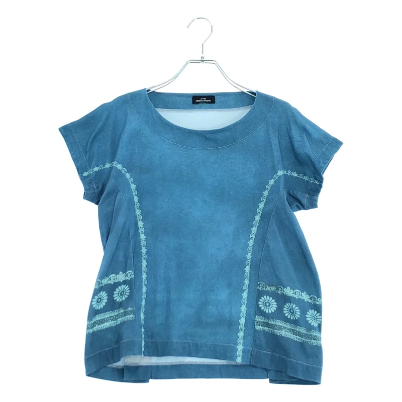 tricot COMME des GARCONS / トリココムデギャルソン | 2015SS | コットン 切替 プリント Tシャツ | S | レディース
