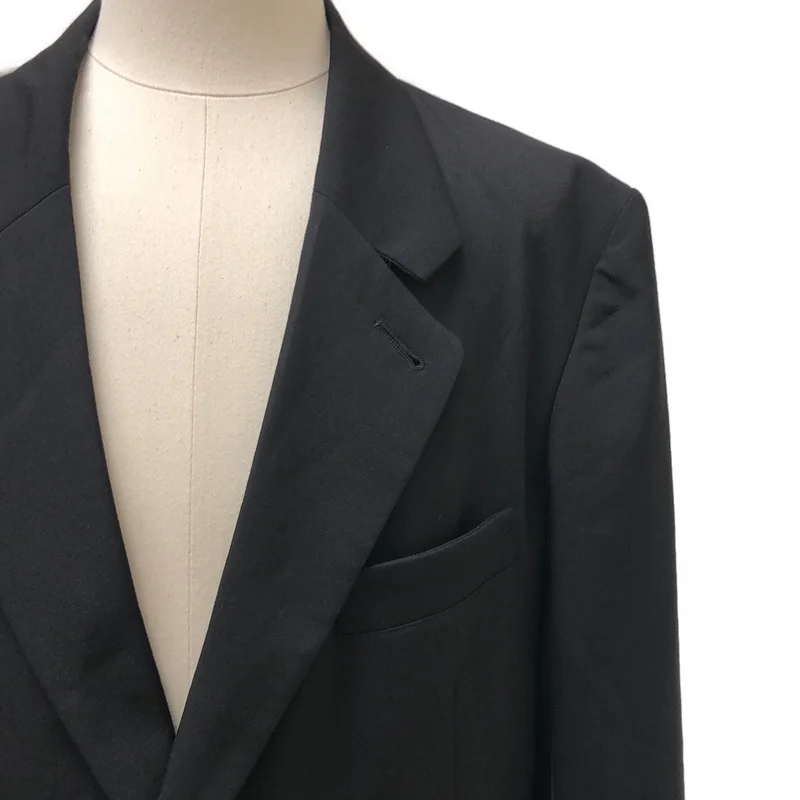 YOHJI YAMAMOTO POUR HOMME / ヨウジヤマモトプールオム | 2025SS | ウールギャバ インナーベルト ロングジャケット | 3 | メンズ