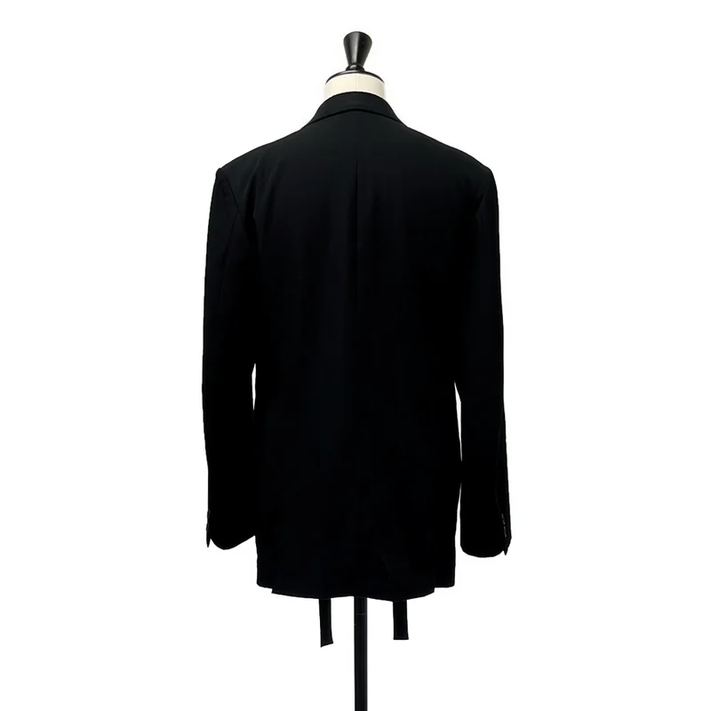 YOHJI YAMAMOTO POUR HOMME / ヨウジヤマモトプールオム | 2025SS | ウールギャバ インナーベルト ロングジャケット | 3 | メンズ