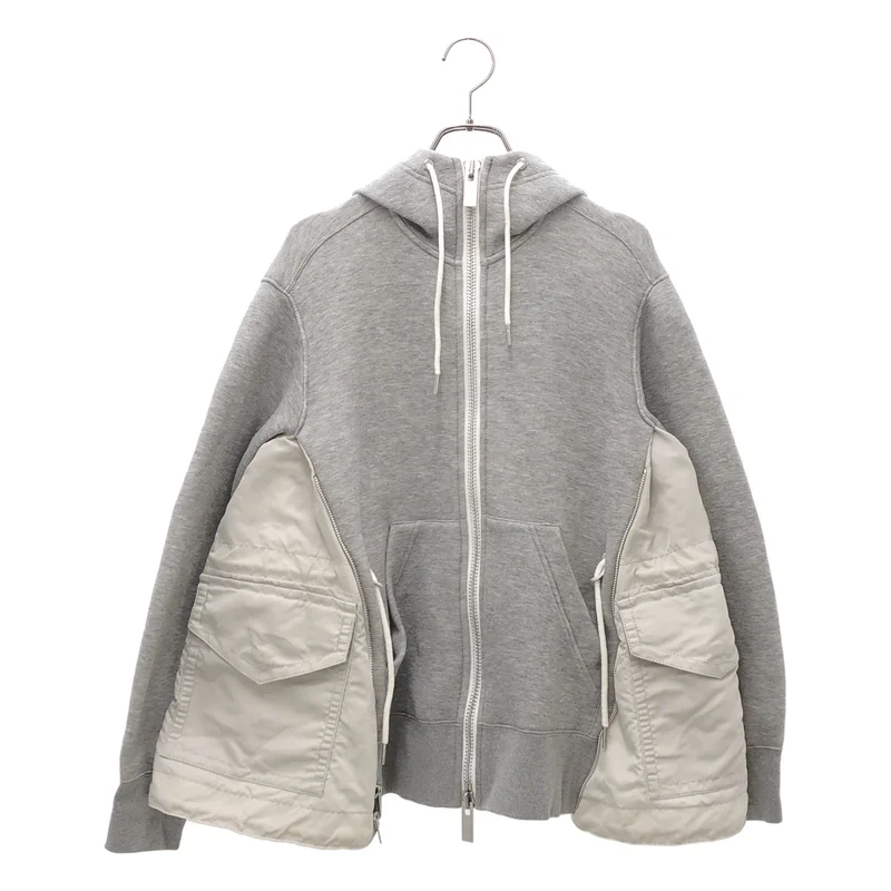 sacai / サカイ | SPONGE SWEAT X MA-1 ZIPPER HOODIE / ジップアップパーカー | 2 | レディース