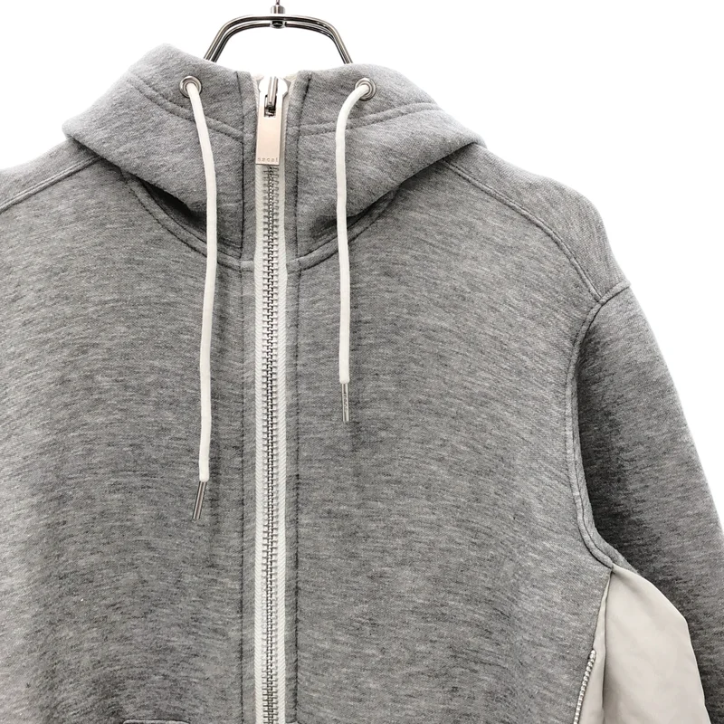 sacai / サカイ | SPONGE SWEAT X MA-1 ZIPPER HOODIE / ジップアップパーカー | 2 | レディース