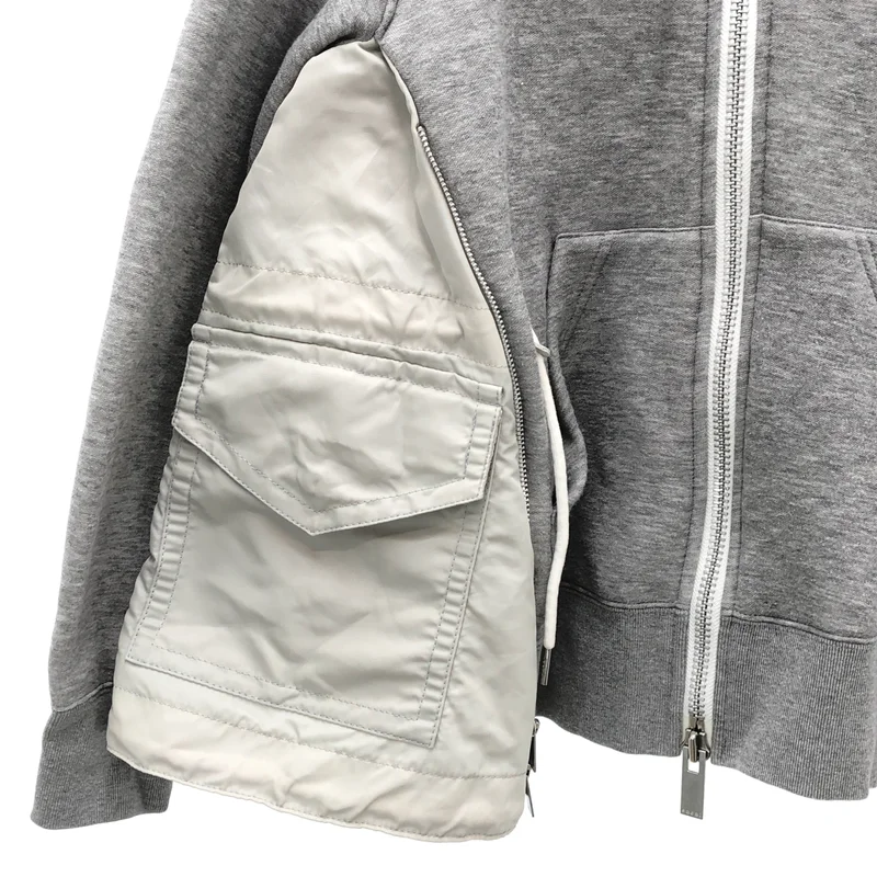 sacai / サカイ | SPONGE SWEAT X MA-1 ZIPPER HOODIE / ジップアップパーカー | 2 | レディース