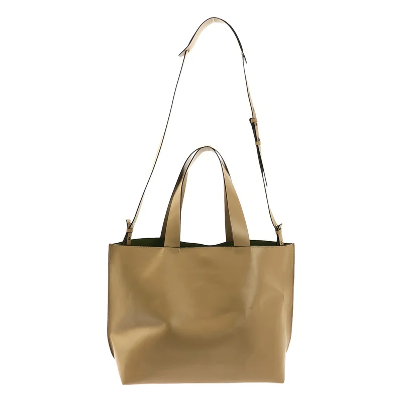 Ganni / ガニー | レザー 2WAY トートバッグ |