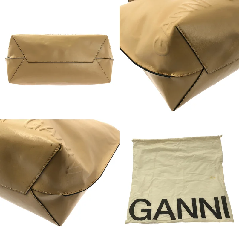 Ganni / ガニー | レザー 2WAY トートバッグ |
