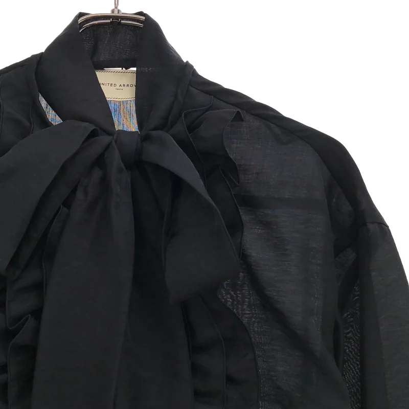 UNITED ARROWS / ユナイテッドアローズ | オーガンジーフリルボウタイブラウス シャツ |