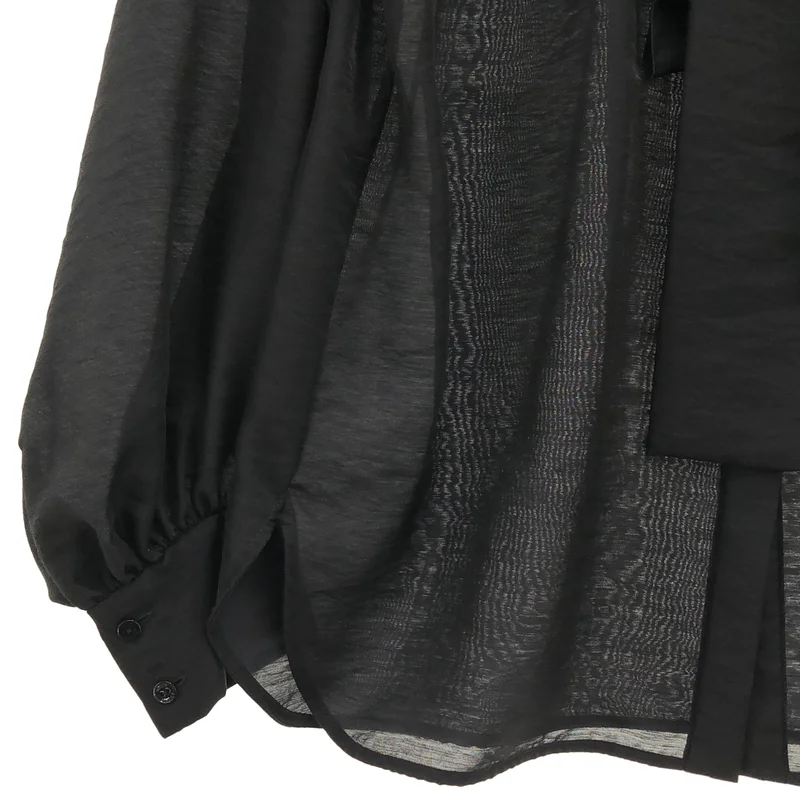 UNITED ARROWS / ユナイテッドアローズ | オーガンジーフリルボウタイブラウス シャツ |