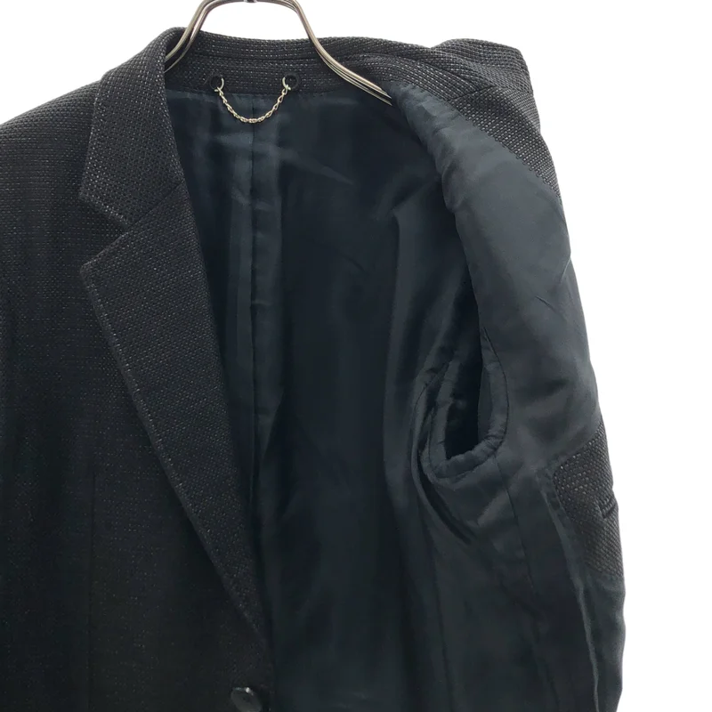 BALENCIAGA / バレンシアガ | 2008AW | コットン レーヨン混 ツイード チェスターコート | 46 | ブラック | メンズ BALENCIAGA / バレンシアガ | 2008AW | コットン レーヨン混 ツイード