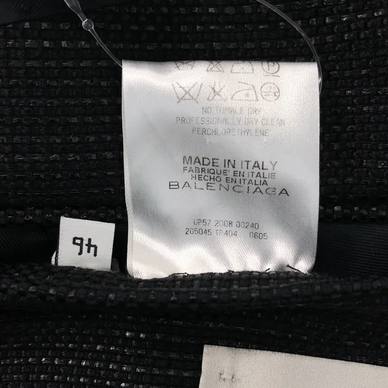 BALENCIAGA / バレンシアガ | 2008AW | コットン レーヨン混 ツイード チェスターコート | 46 | メンズ