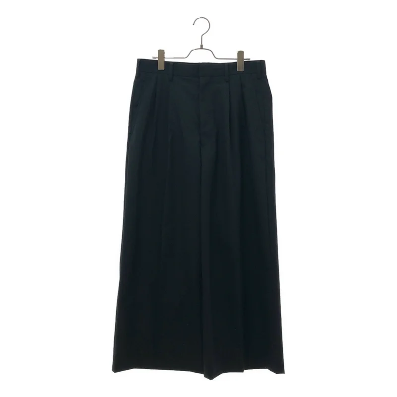 JUNYA WATANABE / ジュンヤワタナベ | 2025SS | ウール タック ワイド パンツ JO-P006 | L | メンズ