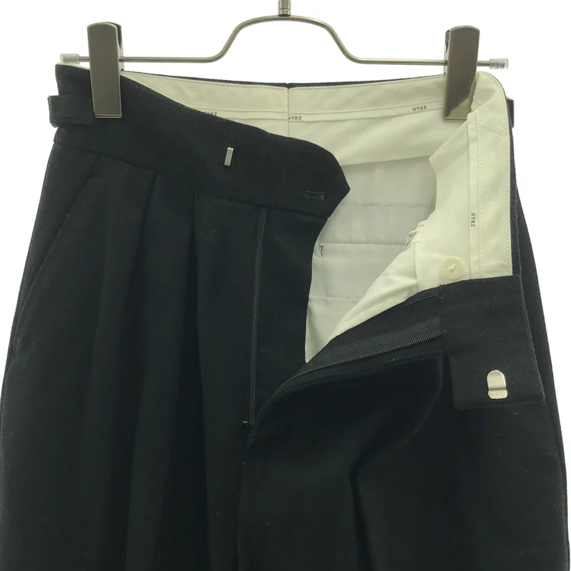 HYKE / ハイク | ウール 2タック スラックス パンツ | 1 | レディース