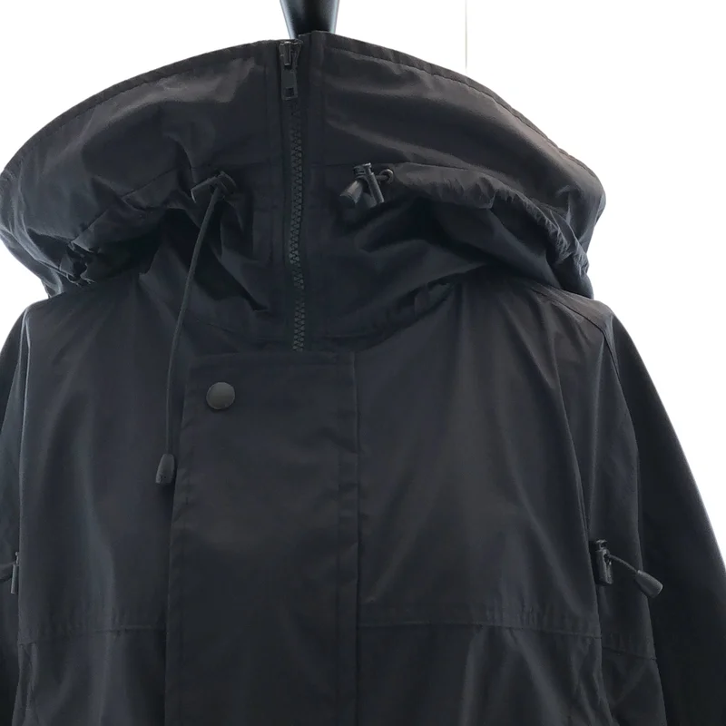 JUNYA WATANABE / ジュンヤワタナベ | 2023AW | ナイロン ギャザーディティール フーデッドコート | S | レディース