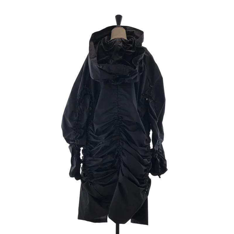 JUNYA WATANABE / ジュンヤワタナベ | 2023AW | ナイロン ギャザーディティール フーデッドコート | S | レディース