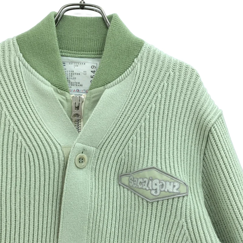 sacai / サカイ | 2024AW | × Mark Gonzales Gonz / Multi Patch Nylon Twill Knit Cardigan / ウール混 ナイロンツイル ニットカーディガン ジャケット | 1 | メンズ