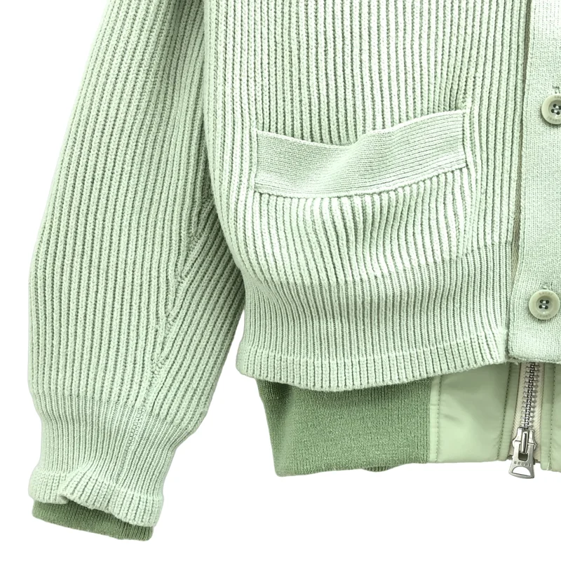 sacai / サカイ | 2024AW | × Mark Gonzales Gonz / Multi Patch Nylon Twill Knit Cardigan / ウール混 ナイロンツイル ニットカーディガン ジャケット | 1 | メンズ