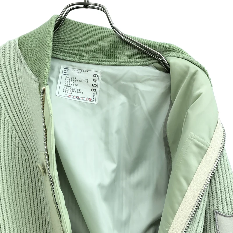sacai / サカイ | 2024AW | × Mark Gonzales Gonz / Multi Patch Nylon Twill Knit Cardigan / ウール混 ナイロンツイル ニットカーディガン ジャケット | 1 | メンズ