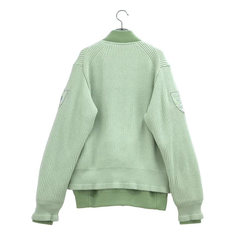sacai / サカイ | 2024AW | × Mark Gonzales Gonz / Multi Patch Nylon Twill Knit Cardigan / ウール混 ナイロンツイル ニットカーディガン ジャケット | 1 | メンズ