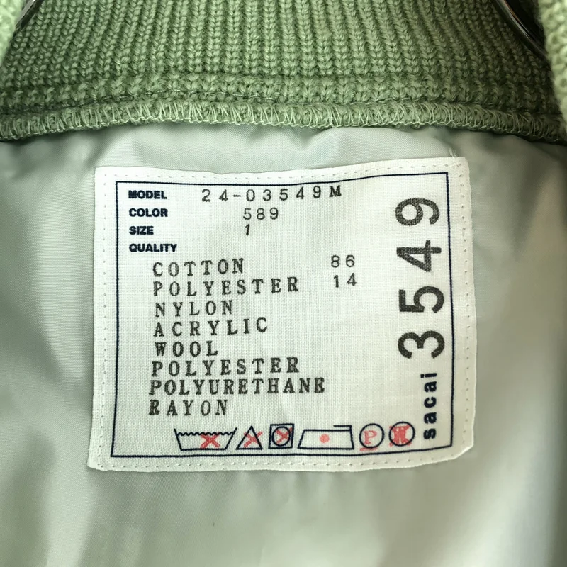 sacai / サカイ | 2024AW | × Mark Gonzales Gonz / Multi Patch Nylon Twill Knit Cardigan / ウール混 ナイロンツイル ニットカーディガン ジャケット | 1 | メンズ