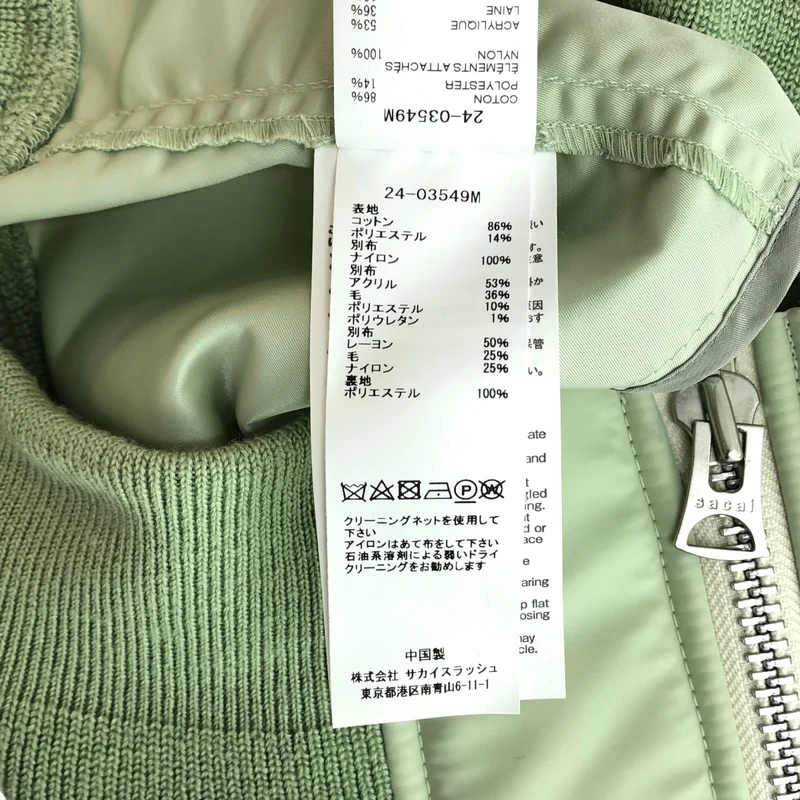 sacai / サカイ | 2024AW | × Mark Gonzales Gonz / Multi Patch Nylon Twill Knit Cardigan / ウール混 ナイロンツイル ニットカーディガン ジャケット | 1 | メンズ
