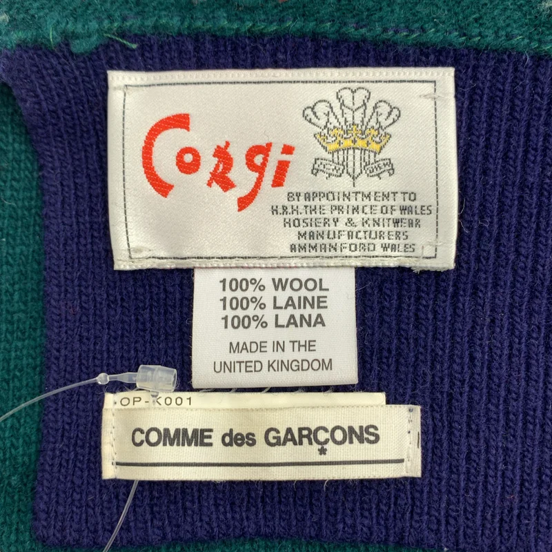 COMME des GARCONS / コムデギャルソン | Corgi / ウール アーガイル ニット ストール マフラー |