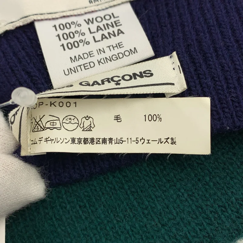 COMME des GARCONS / コムデギャルソン | Corgi / ウール アーガイル ニット ストール マフラー |