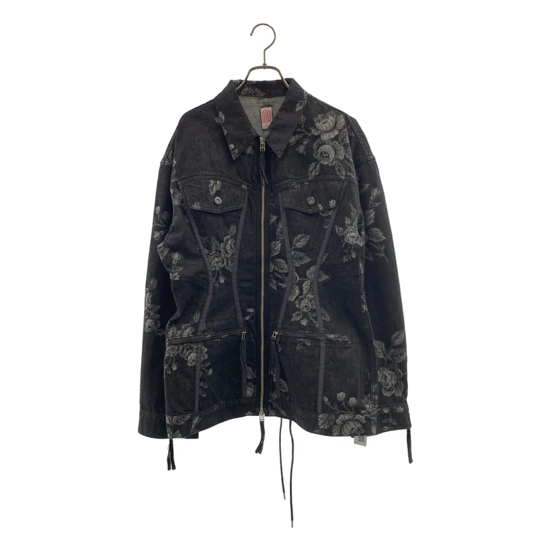 FETICO / フェティコ | ROSE DENIM JACKET フラワープリント デニムジャケット | 38 | レディース
