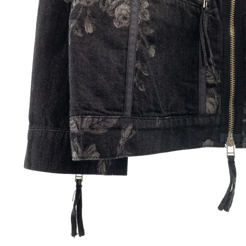 FETICO / フェティコ | ROSE DENIM JACKET フラワープリント デニムジャケット | 38 | レディース
