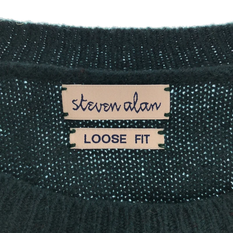 steven alan / スティーブンアラン | MULE SADDLE SHOULDER CREW NECK KNIT-LOOSE / ウール サドルショルダー ルーズフィット クルーネックニット | S | メンズ