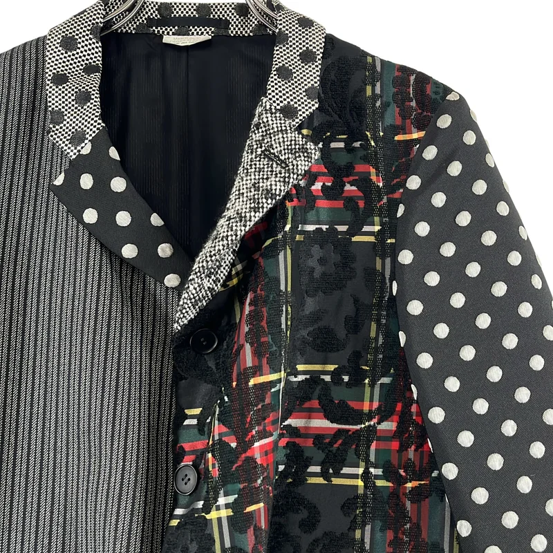 COMME des GARCONS HOMME PLUS / コムデギャルソンオムプリュス | 2012AW | クレイジーパターン パッチワーク テーラードジャケット | XS | メンズ
