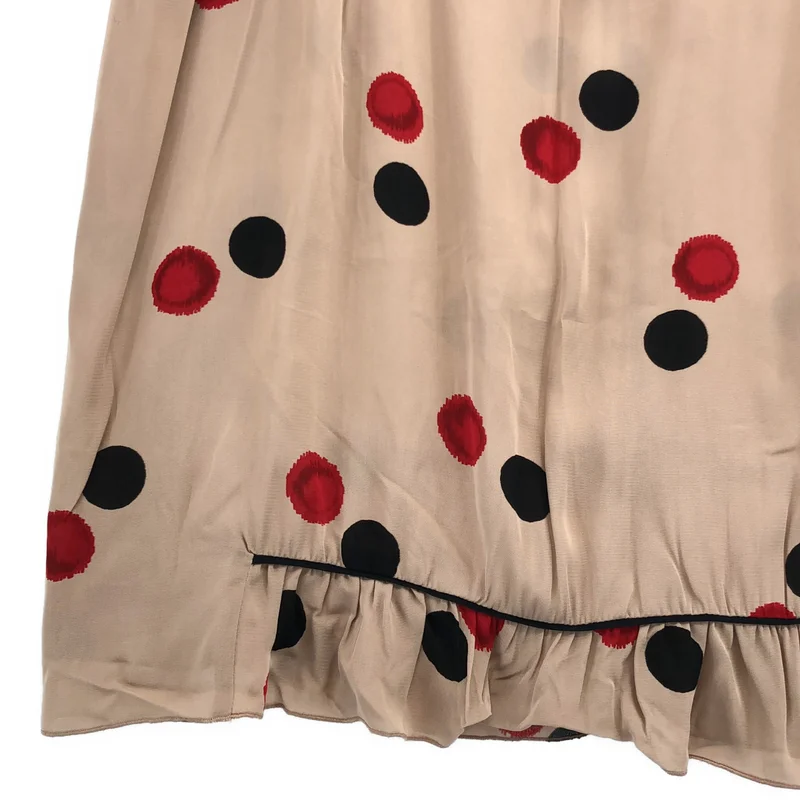 MARNI / マルニ | ドットプリント ギャザー切替 ロングスカート | 42 | レディース