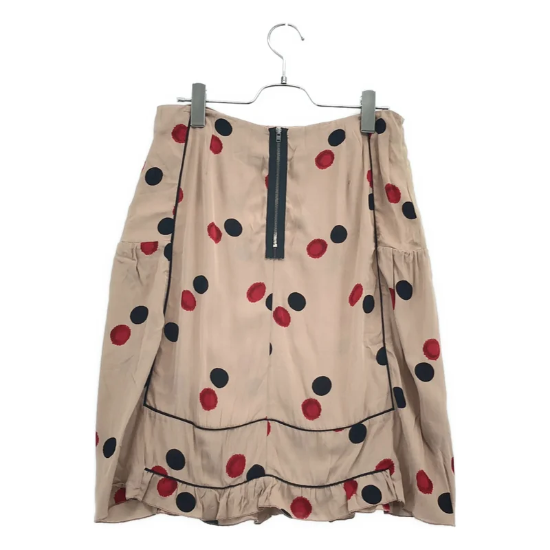 MARNI / マルニ | ドットプリント ギャザー切替 ロングスカート | 42 | レディース
