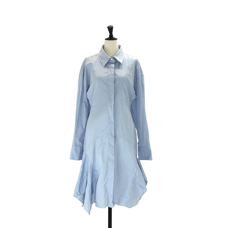 STELLA McCARTNEY / ステラマッカートニー | Uneven Hem Cotton Dress フレア シャツワンピース | 38 | レディース