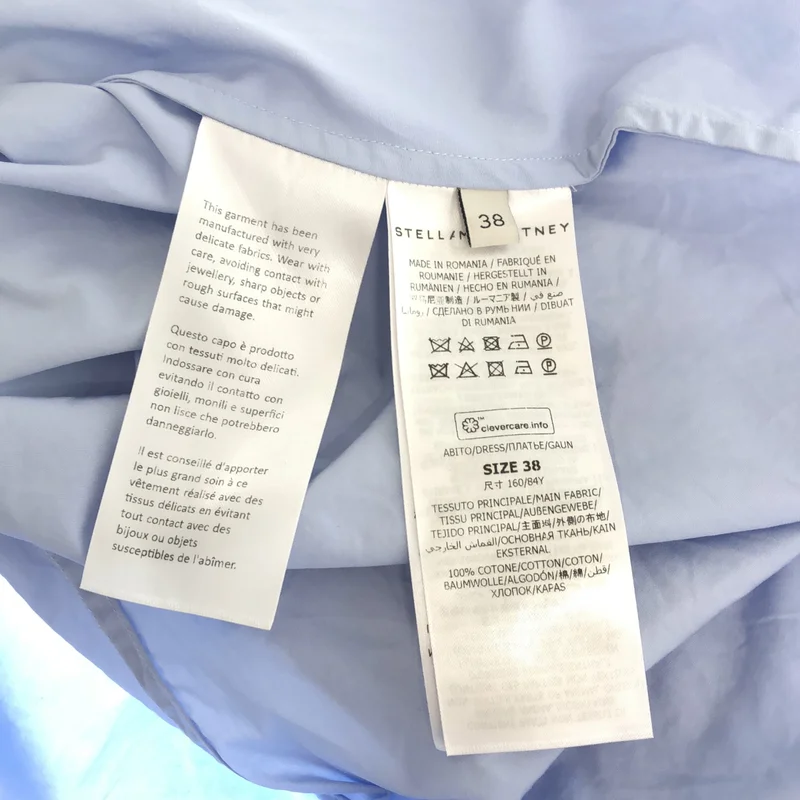 STELLA McCARTNEY / ステラマッカートニー | Uneven Hem Cotton Dress フレア シャツワンピース | 38 | レディース