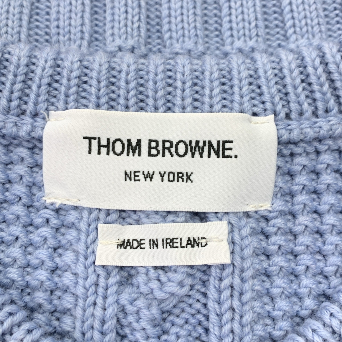 미품】 THOM BROWNE / 톰 브라운 | 울 케이블 크루넥 니트 | 3