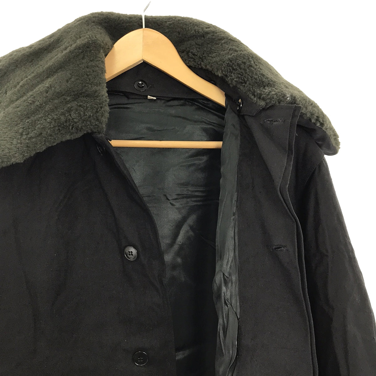 VINTAGE / ヴィンテージ古着 | 80s～90s ロシア軍 ソ連軍 襟ボア 袖リブ デッキジャケット | 44 | ブラック | メンズ VINTAGE / ヴィンテージ古着 | 80s～90s ロシア軍 ソ連軍 襟ボア 袖