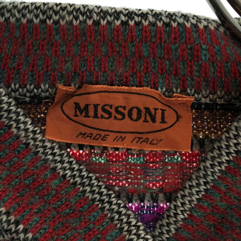 MISSONI / ミッソーニ | ウール エスニック マルチボーダー ヘンリーネックニット |