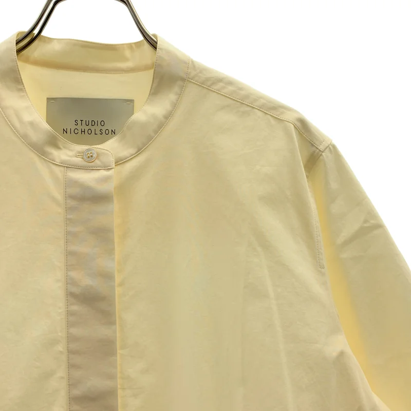 Studio Nicholson / スタジオニコルソン | BILLINGS SHORT SHIRT コットン ボックスシルエット シャツ | 1 | レディース